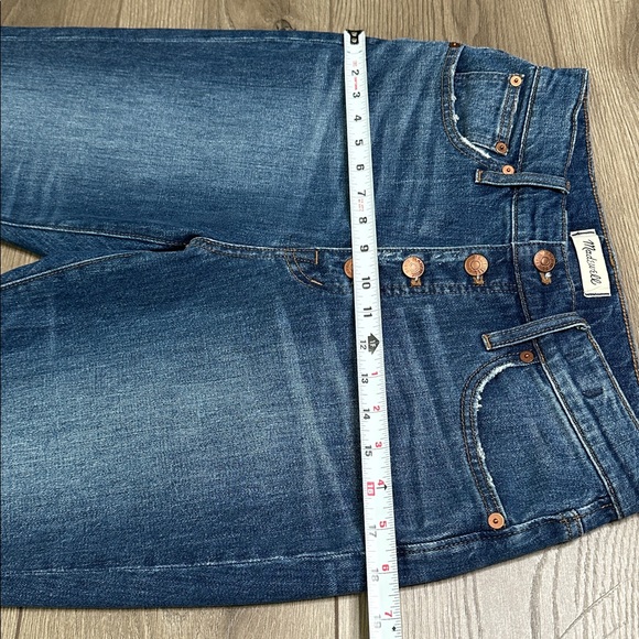 Madewell The Perfect Vintage Button Fly Crop Stretch Blue Jeans Size‎ 28 - Picture 7 of 11